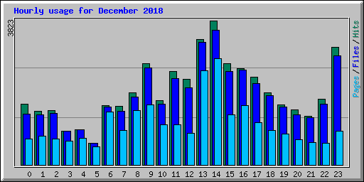 Hourly usage for December 2018