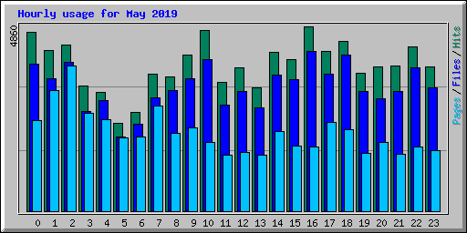 Hourly usage for May 2019