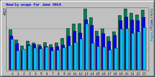 Hourly usage for June 2019